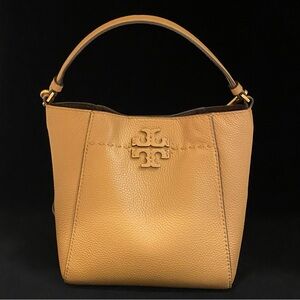 Tory Burch McGraw Small Leather Bucket Bag